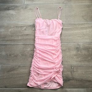 Women’s Lucy in the sky Augusta Mesh Corset Dress in Light Pink, Size S